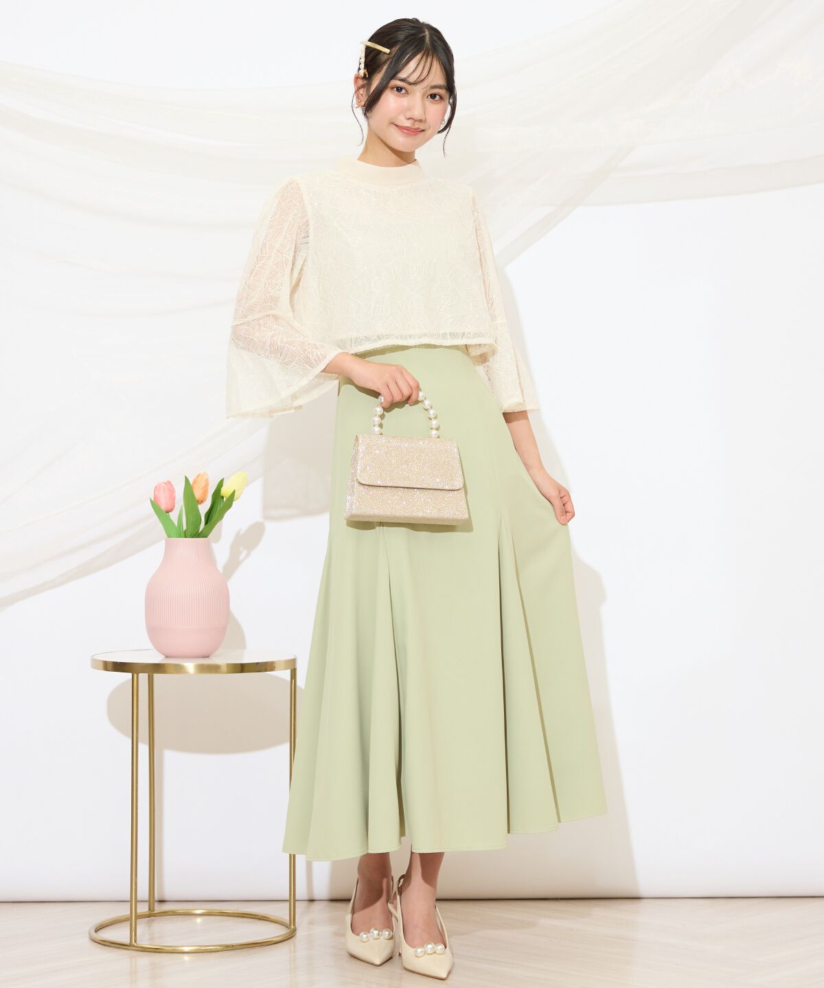 WILLSELECTION「バックレースアップワンピース」|ドレス|