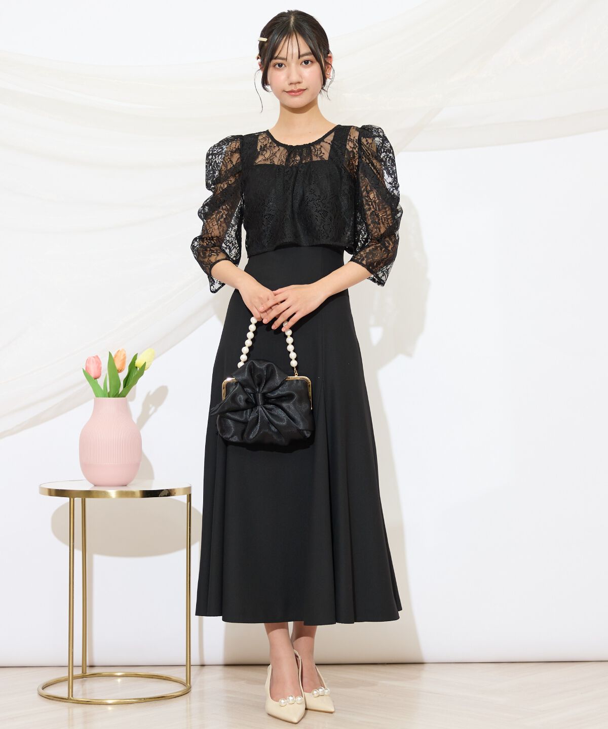 WILLSELECTION「バックレースアップワンピース」|ドレス|