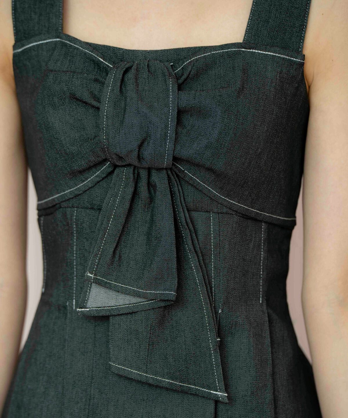 WILLSELECTION「ドレープリボンノースリーブワンピース」|ワンピース|