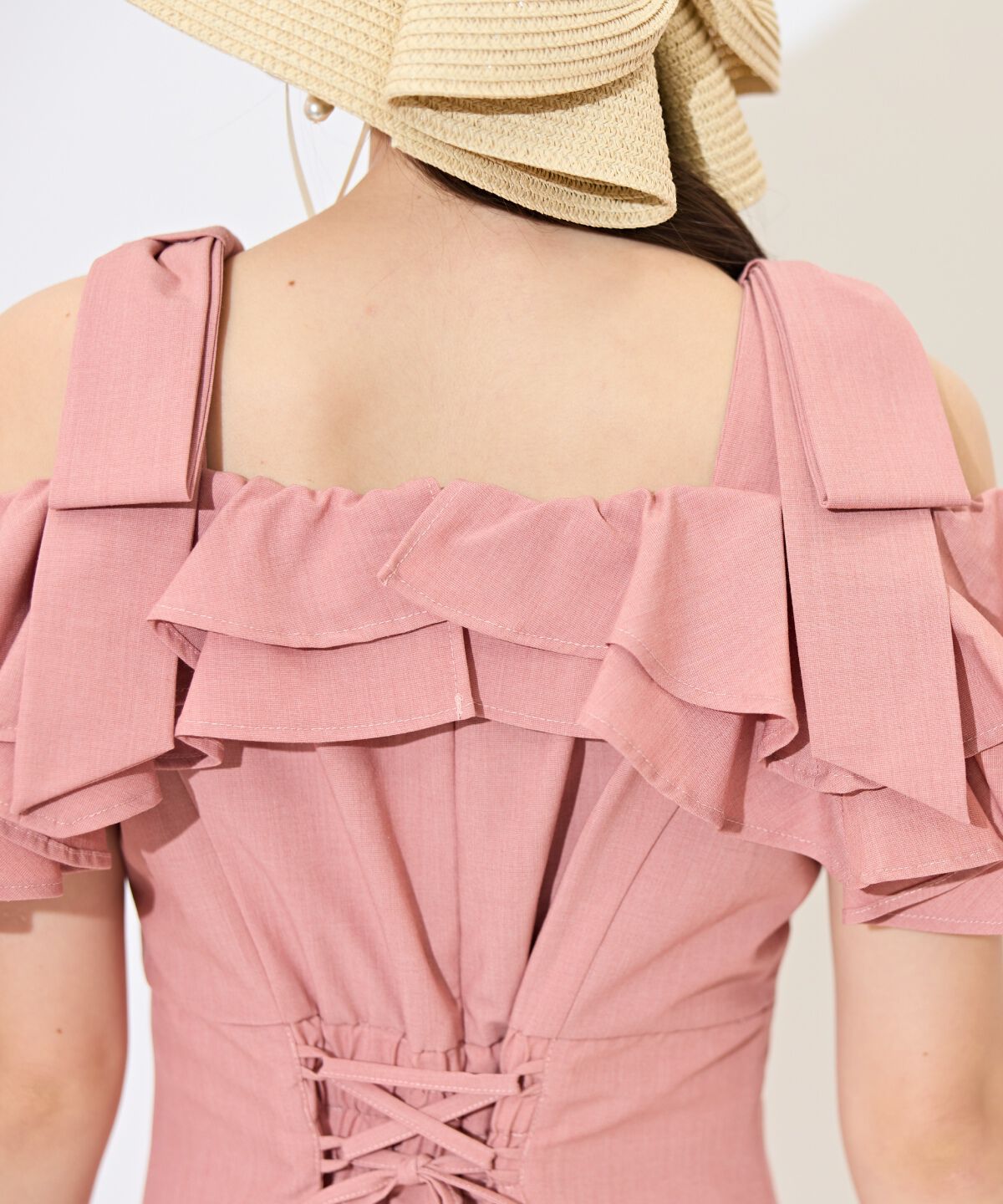 WILLSELECTION「ショルダーリボンラッフルワンピース」|ワンピース|