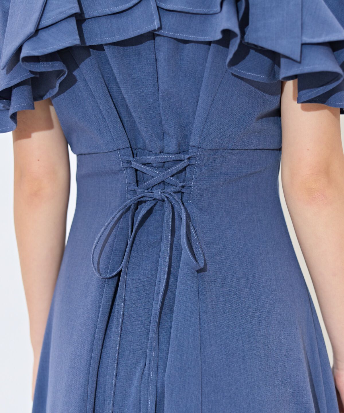 WILLSELECTION「ショルダーリボンラッフルワンピース」|ワンピース|