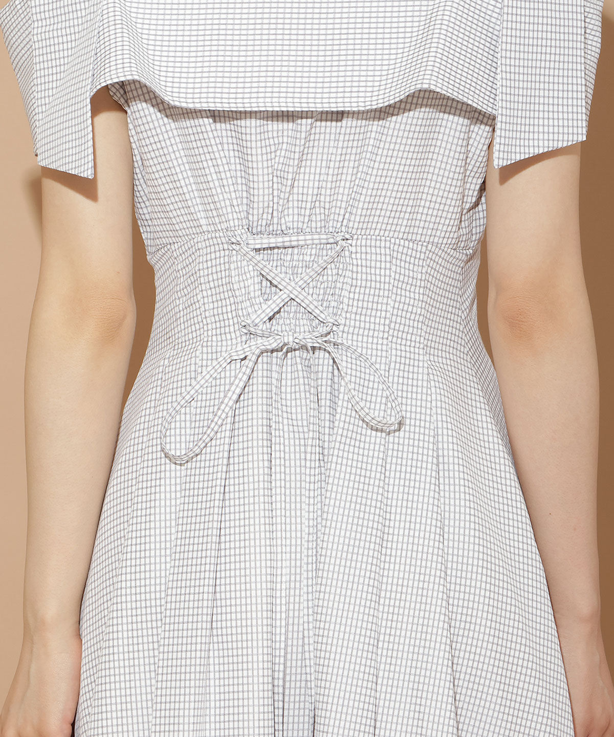 WILLSELECTION「リボンストラップオフショルシャツワンピース」|ワンピース|