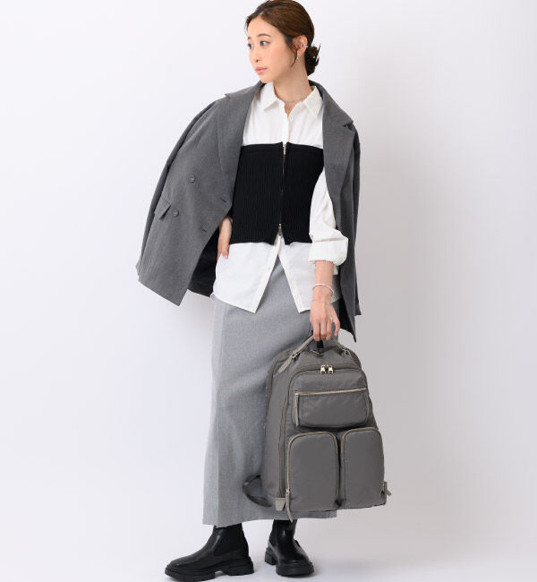 W&.Day/Night「W&.Day/Night ミュッケ オーガナイズドリュック B4サイズ 15.6インチPC収納 大容量 15577」|リュック|