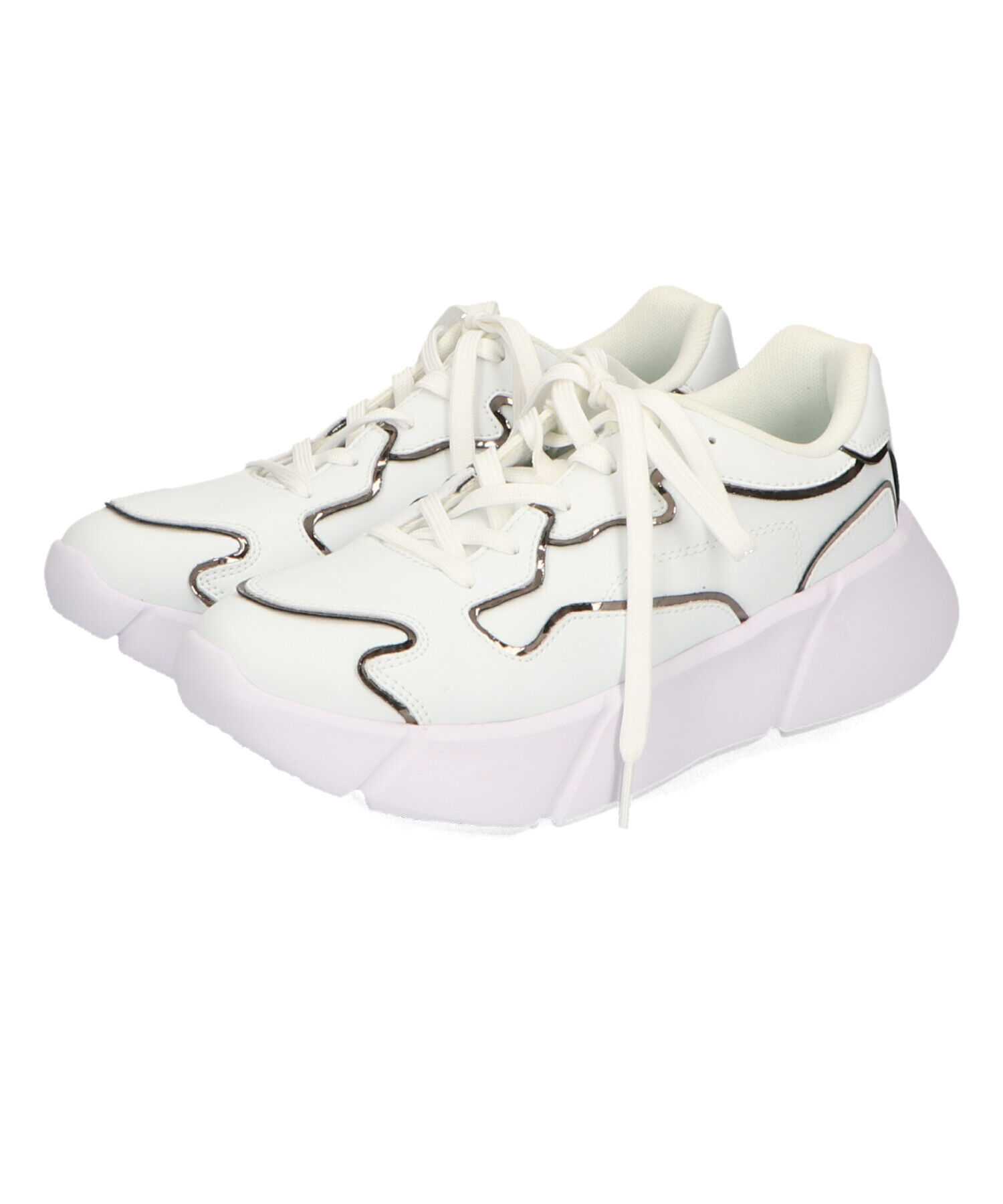 ORiental TRaffic「【トレンド】メタリックライン厚底スニーカー/OT3727」|スニーカー|