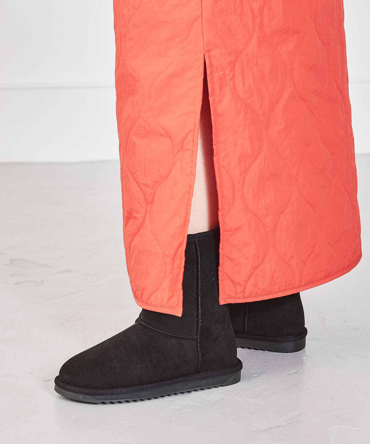 ORiental TRaffic「【累計2万足突破】  ミドル ムートン ブーツ /25401 折り返しても使える！ 防寒」|ショートブーツ|