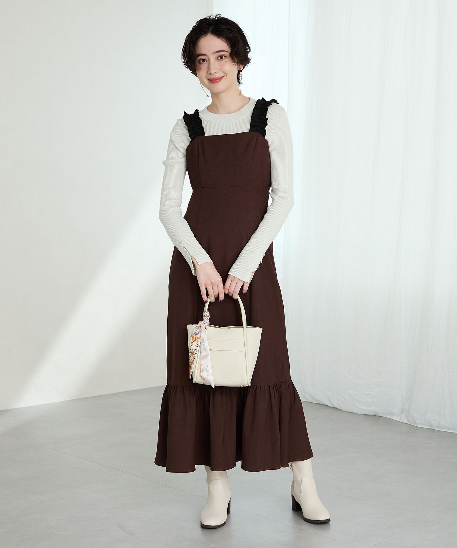 ORiental TRaffic「【 美脚 】 チャンキー ヒール ミドル ブーツ/31408 ヒール6ｃｍ 太ヒール 定番人気」|ショートブーツ|