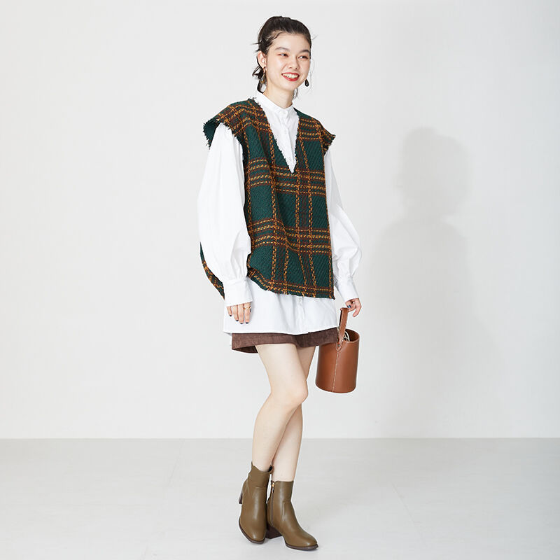 ORiental TRaffic「【 美脚 】 チャンキー ヒール ミドル ブーツ/31408 ヒール6ｃｍ 太ヒール 定番人気」|ショートブーツ|