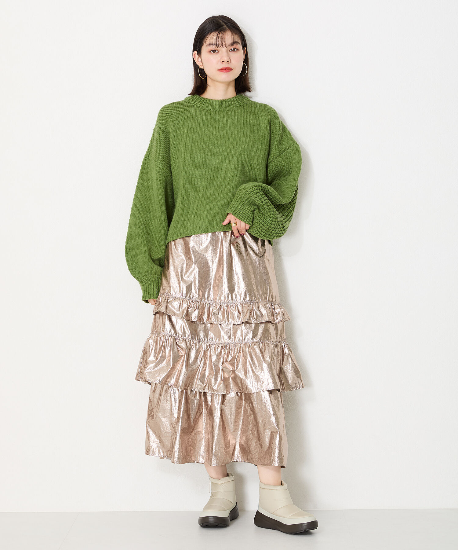 ORiental TRaffic「サイドジップスノーブーツ/OT3405」|モカシン|