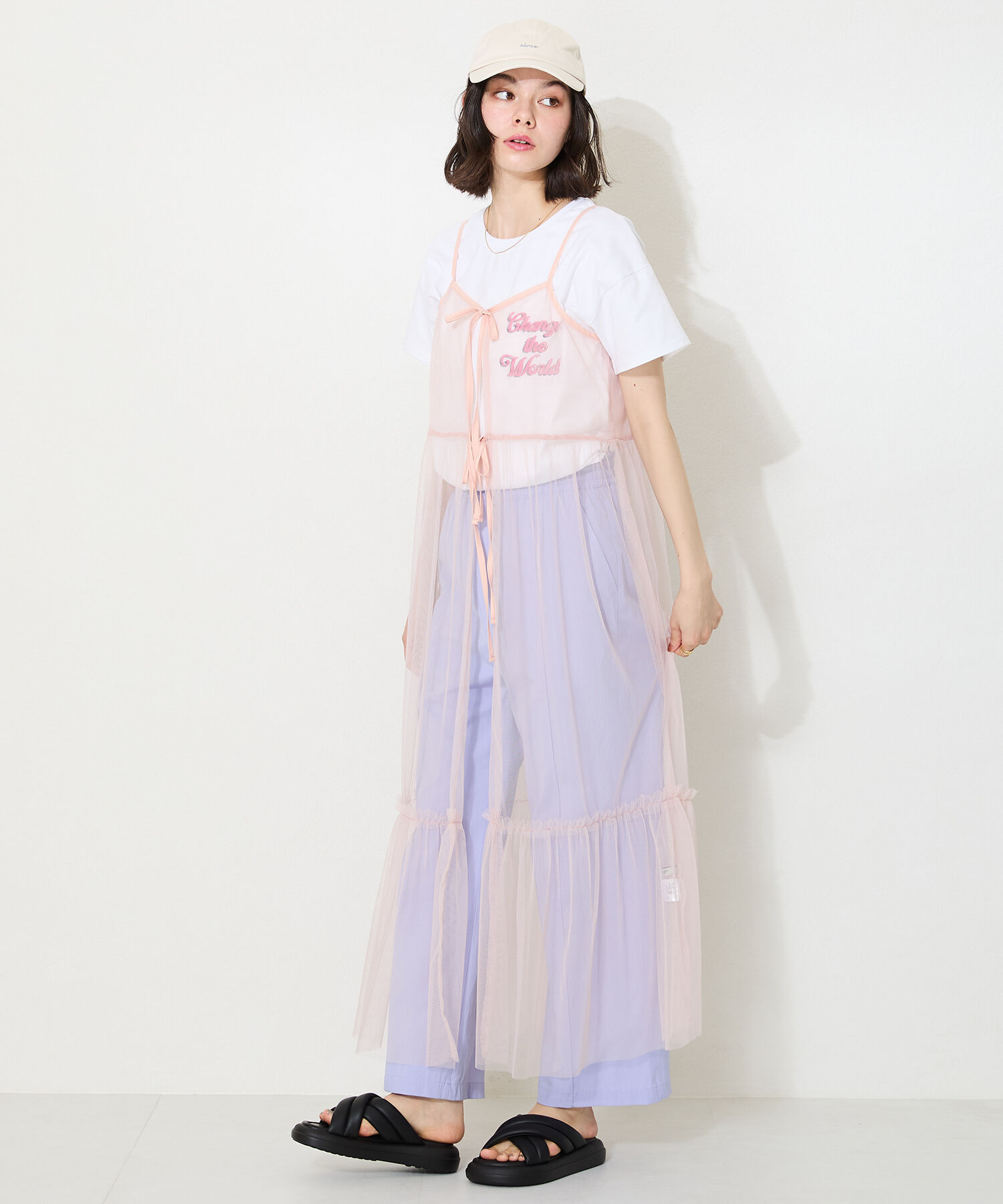 ORiental TRaffic「【アウトレット価格】パデットクロススライドサンダル/41232 サンダル 柔らかい フィット」|サンダル|