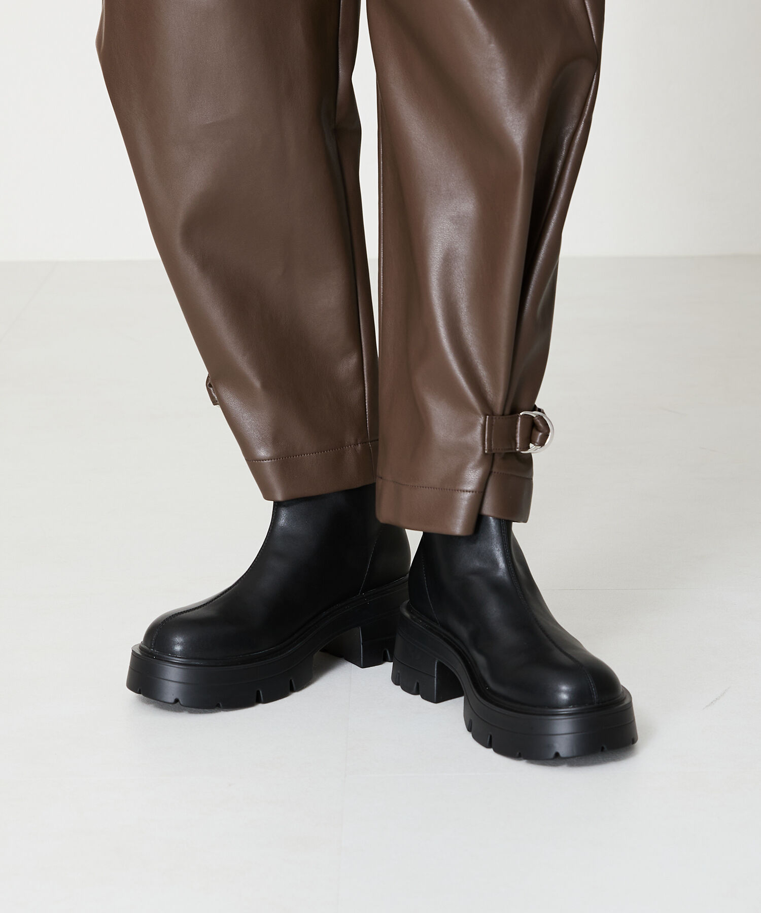 ORiental TRaffic「●2024秋冬新作●ソフトレザー厚底ショートブーツ/41416」|ショートブーツ|