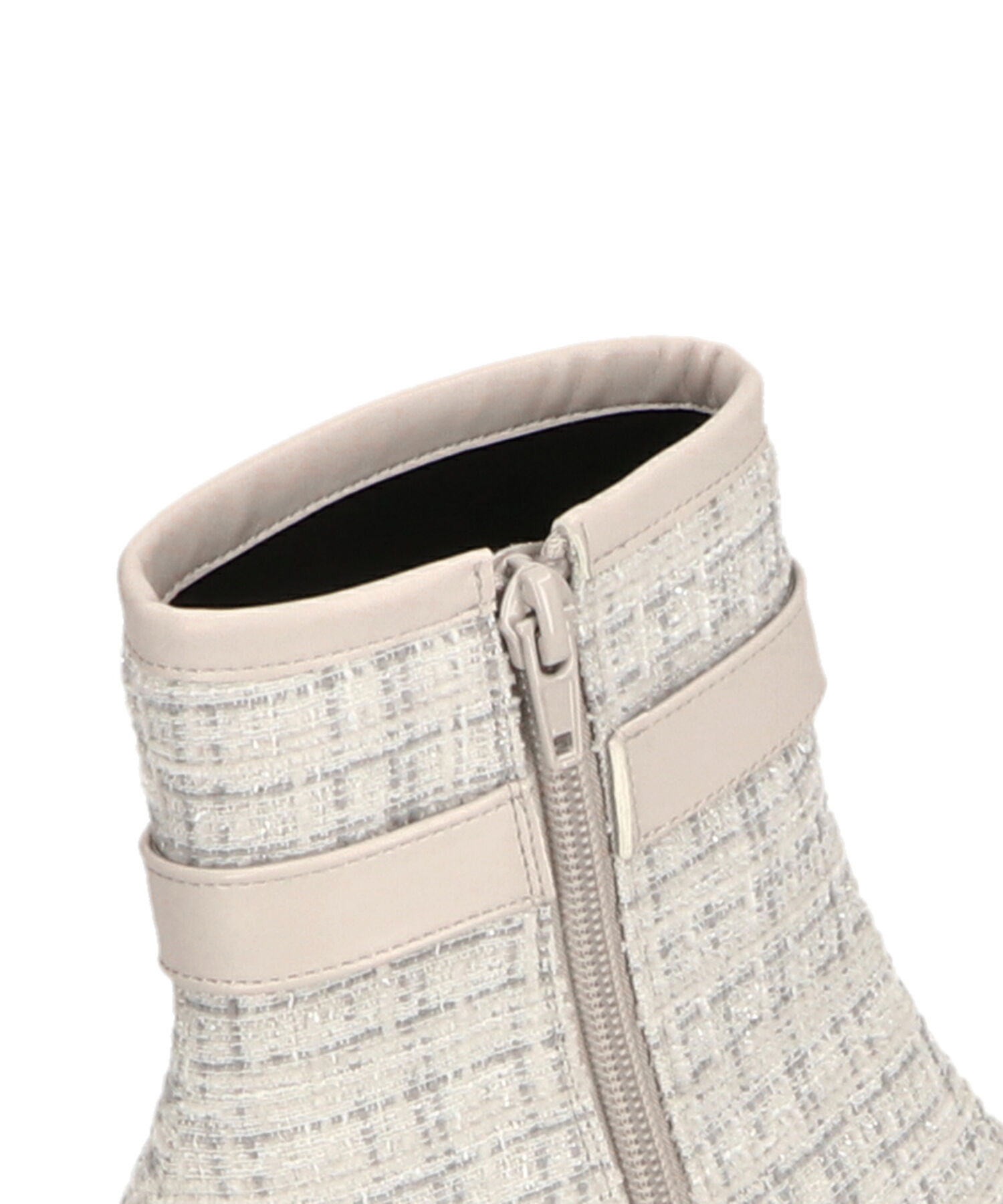 ORiental TRaffic「●2024秋冬新作●ビジューバックルツイードヒールブーツ/41419」|ショートブーツ|