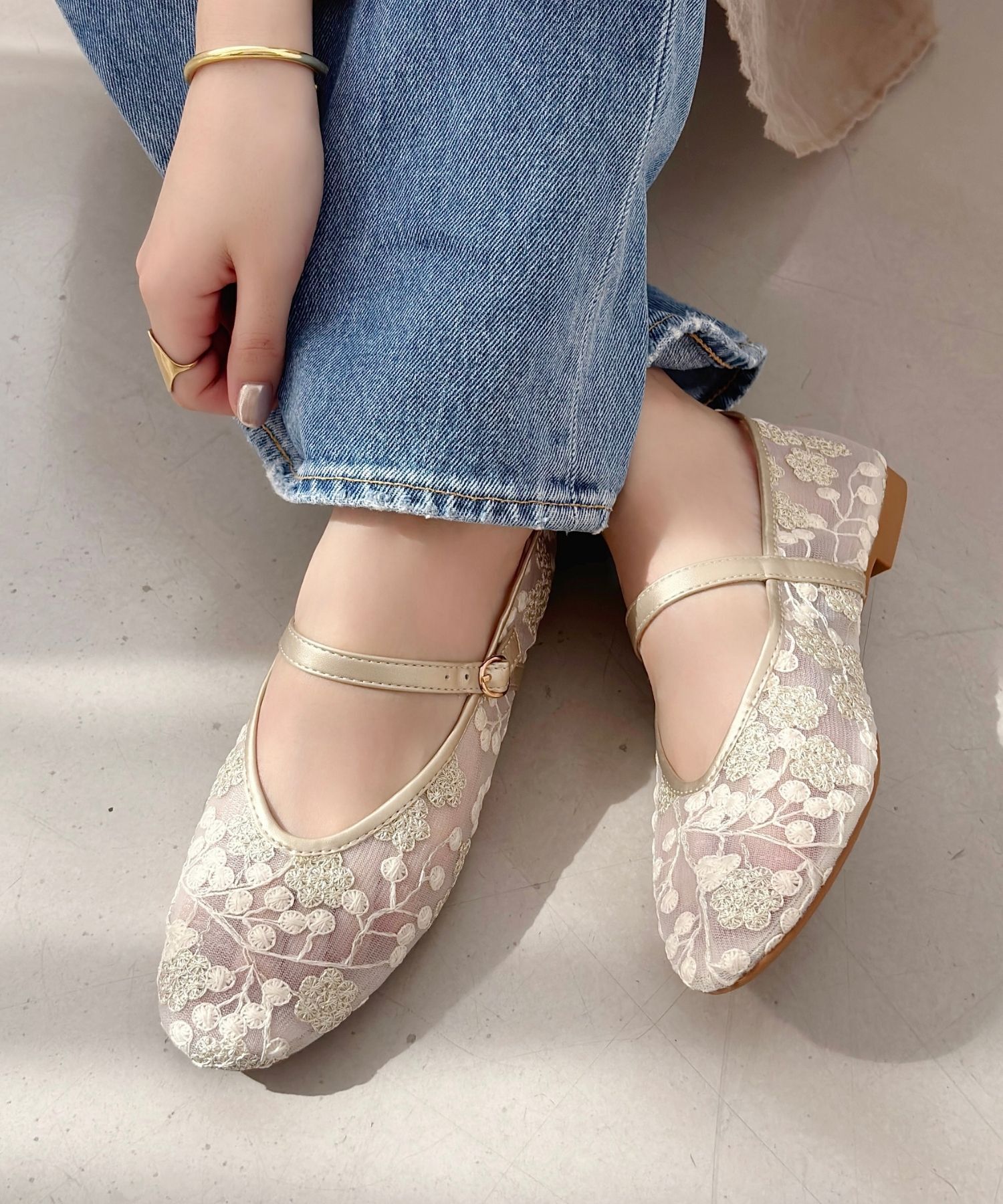 ORiental TRaffic「●2025春夏新作●シアーメリージェーンパンプス/51102 パンプス 人気 トレンド 売れてる」|パンプス|GOLD