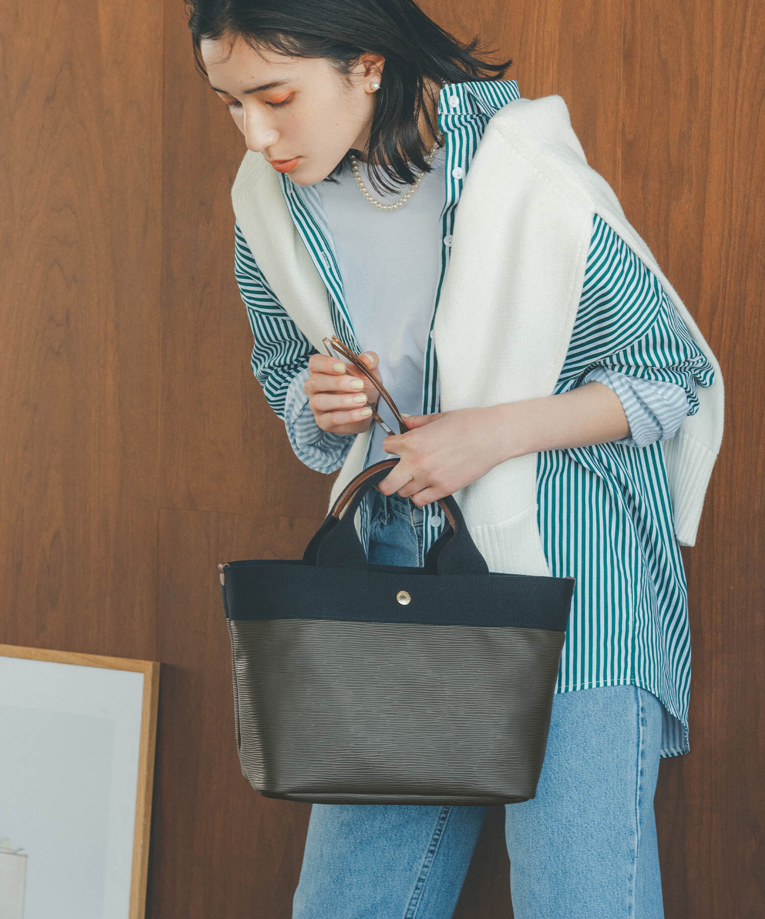 TOPKAPI BREATH「【VERY 10月号掲載】RIPPLE リプル ネオレザー ミニ トートバッグ」|トートバッグ|