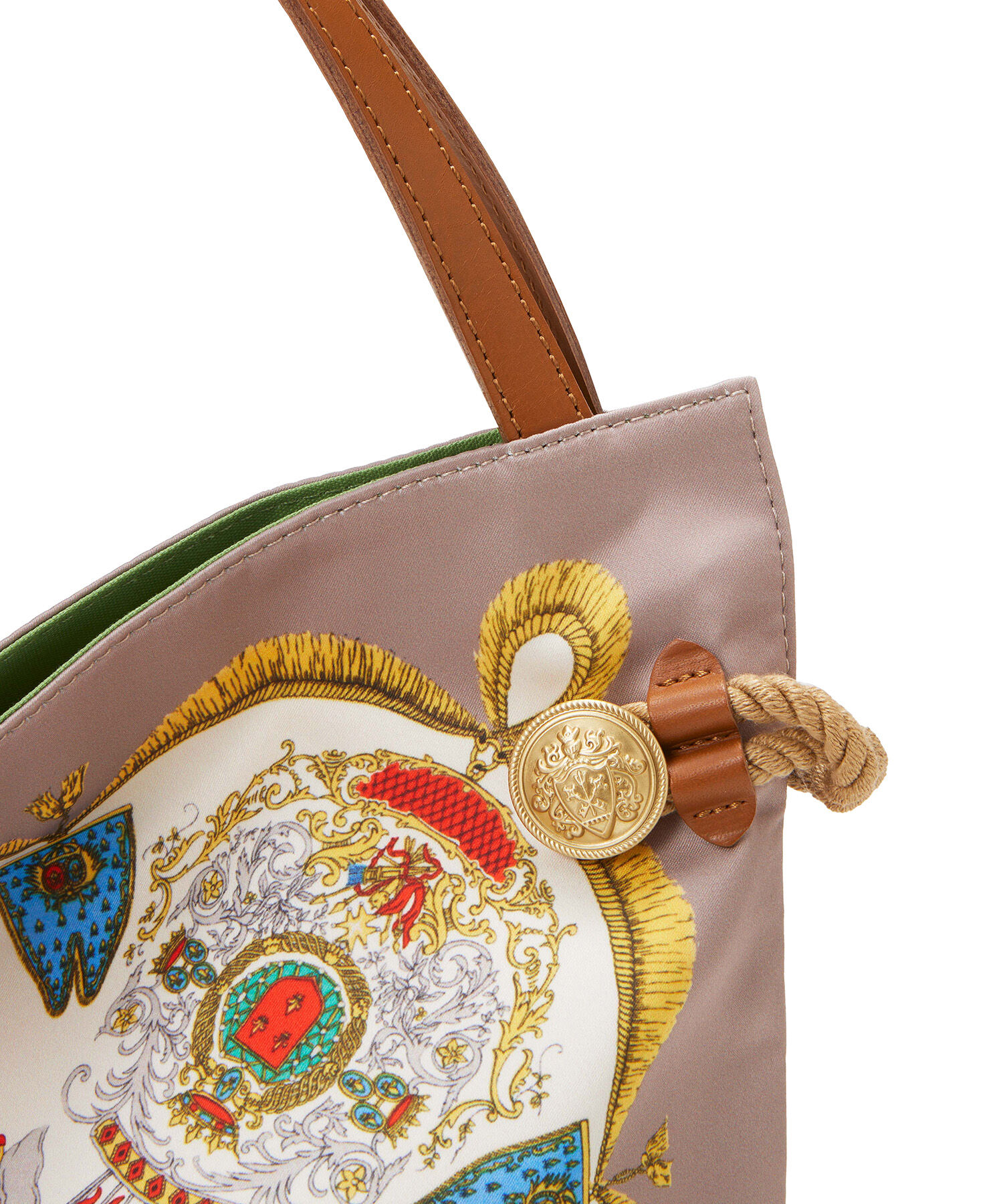 TOPKAPI TREASURE「【TREASURE TOPKAPI】 【アーカイブ】マイルドサテン スカーフ パネル柄 トートバッグ 2023」|トートバッグ|