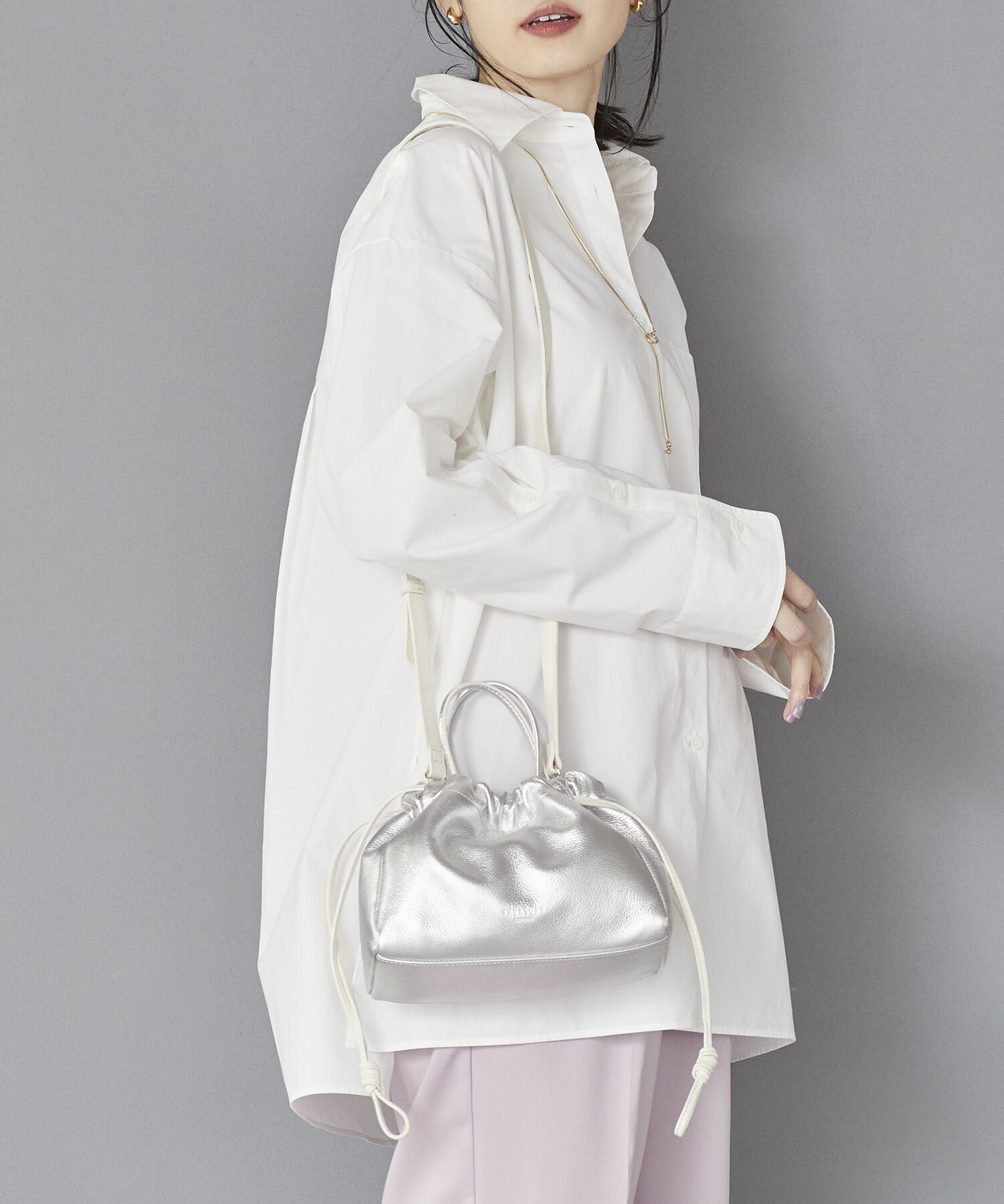 TOPKAPI TREASURE「【TREASURE TOPKAPI】シュリンクレザー 2WAY 巾着 ショルダーバッグ 」|ショルダー・メッセンジャー|