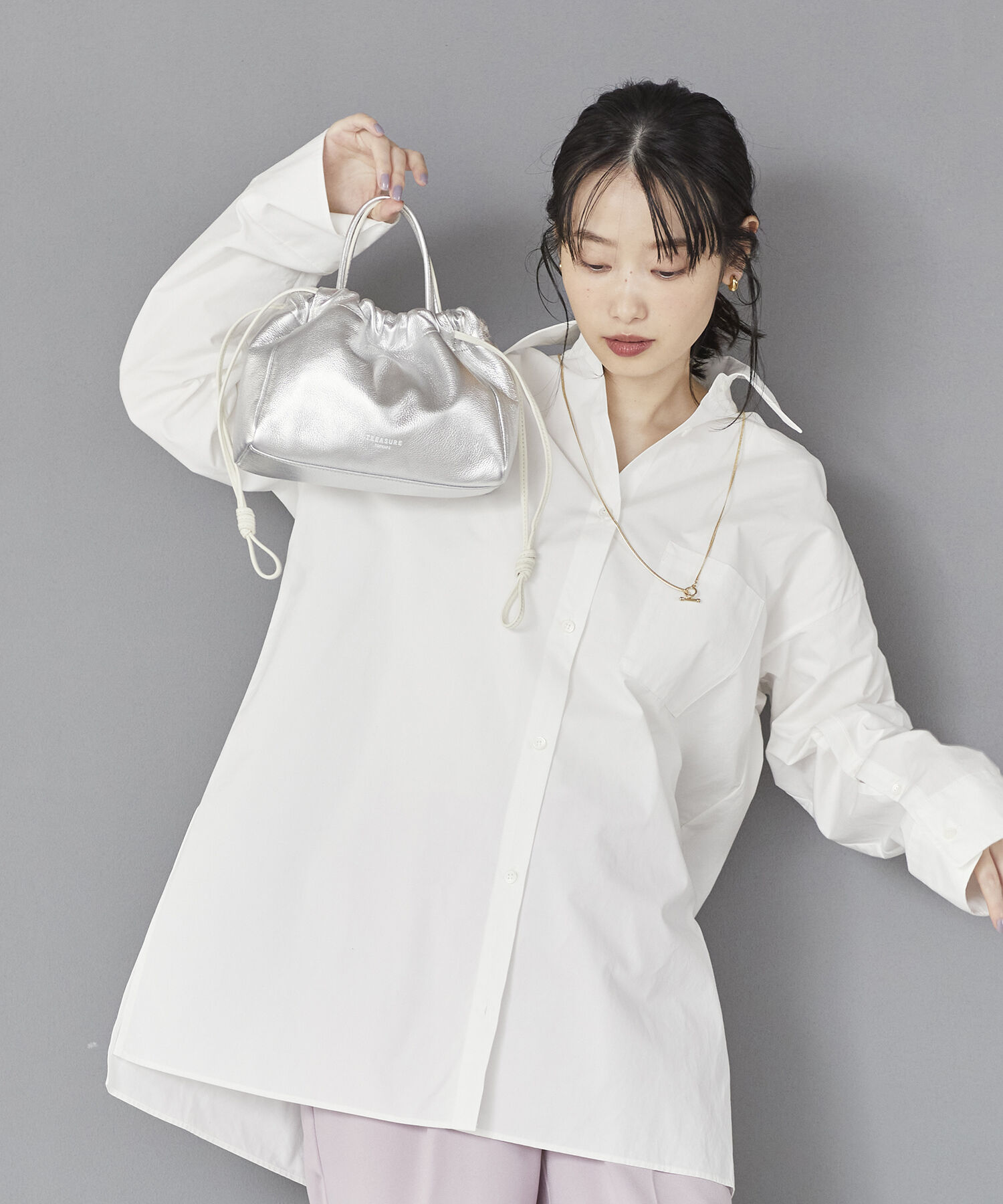 TOPKAPI TREASURE「【TREASURE TOPKAPI】シュリンクレザー 2WAY 巾着 ショルダーバッグ 」|ショルダー・メッセンジャー|