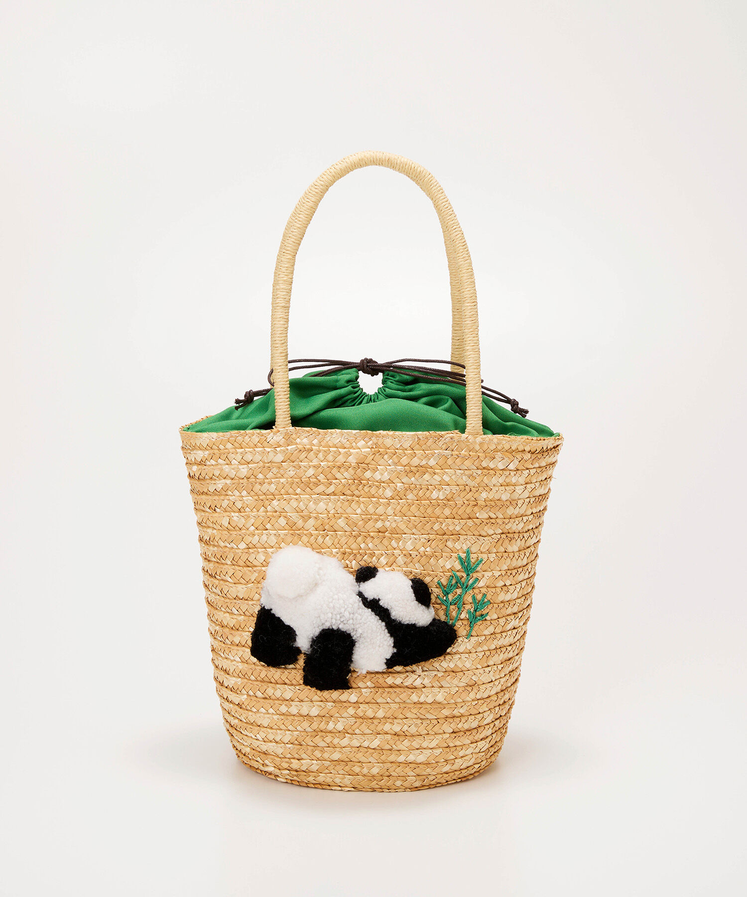 TOPKAPI BREATH「【TREASURE TOPKAPI】 アニマル カゴバッグ【ハシビロコウ/ パンダ/ カバ】」|かごバッグ|グリーン