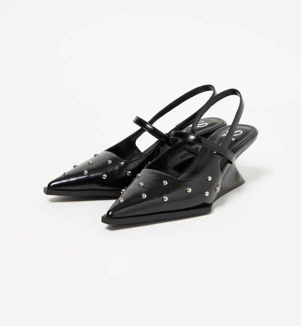 ODETTE E ODILE「＜SY＞ ポインテッドベルトウェッジバックベルト パンプス60●&uarr;」|パンプス|