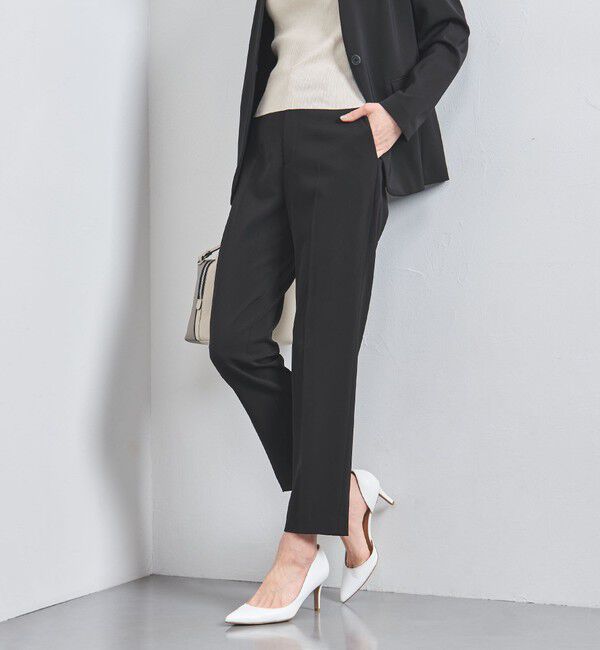 UNITED ARROWS「FEEL CLEAN スリム パンツ」|スラックス|BLACK
