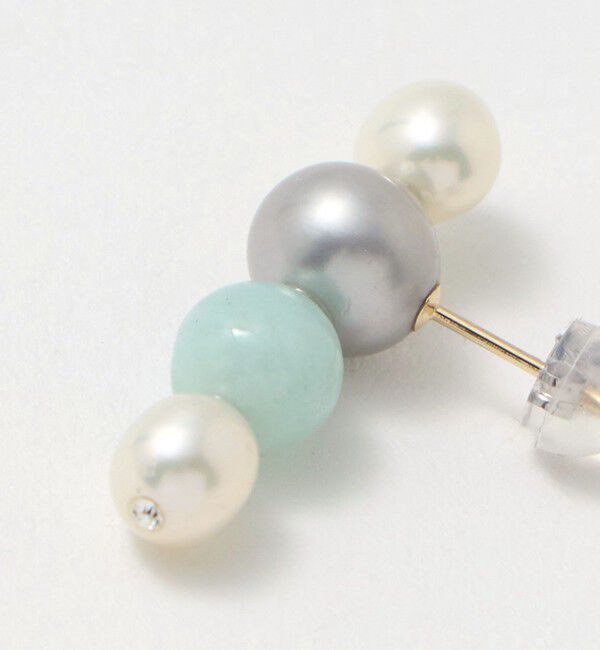 UNITED ARROWS「＜les bonbon＞パール AMZ STUD ピアス」|ピアス|