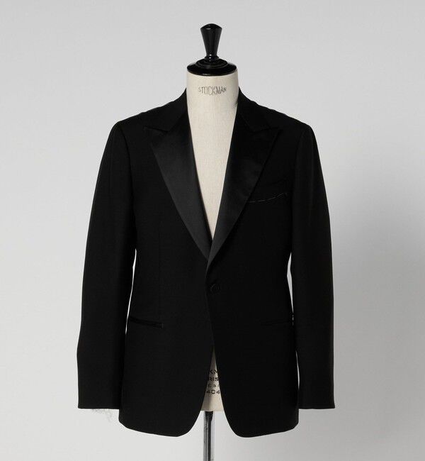 UNITED ARROWS「ブラック ピークドラペル １ボタン タキシードジャケット」|スーツ|BLACK
