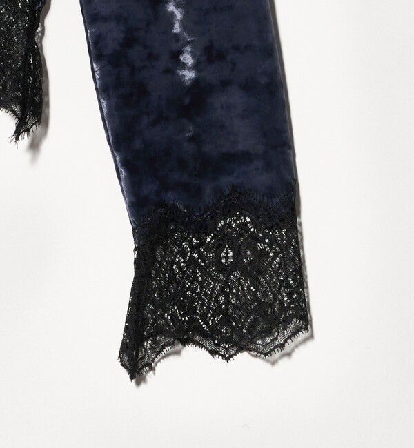 ASTRAET「＜ASTRAET＞ベロア/レース Uネックカットソー」|Tシャツ・カットソー|