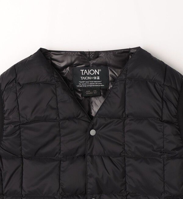 UNITED ARROWS green label relaxing「＜TAION＞ベーシック Vネックボタン インナーダウンベスト / キッズ  140cm-150cm」|ダウンベスト・ベスト|