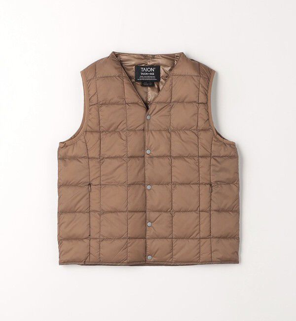 UNITED ARROWS green label relaxing「＜TAION＞ベーシック Vネックボタン インナーダウンベスト / キッズ  140cm-150cm」|ダウンベスト・ベスト|MOCA