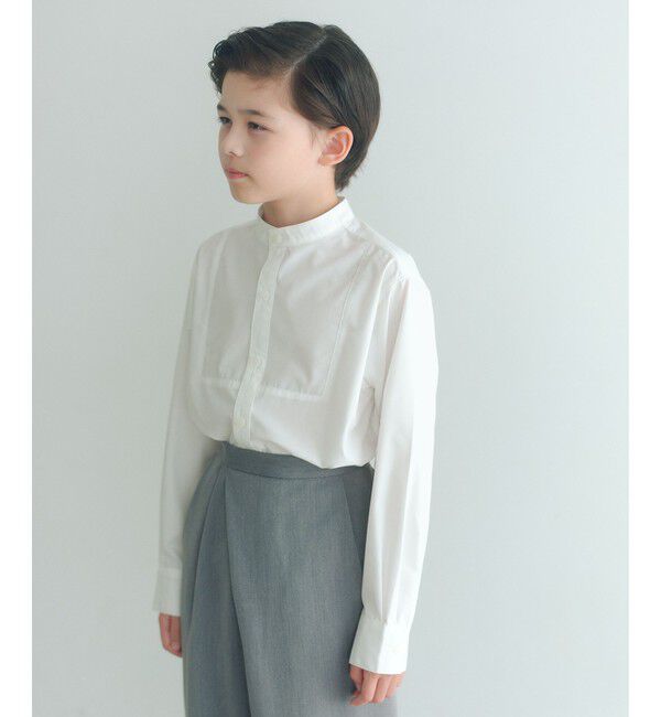 UNITED ARROWS green label relaxing「バンドカラーシャツ / キッズ 140cm-160cm」|シャツ・ブラウス|OFF WHITE
