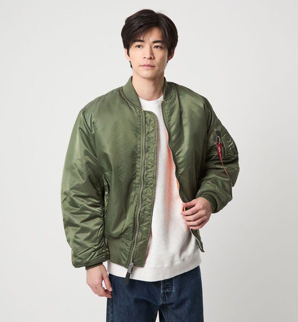 UNITED ARROWS green label relaxing「＜ALPHA INDUSTRIES＞MA-1 CORE ジャケット ブルゾン」|ミリタリージャケット|OLIVE