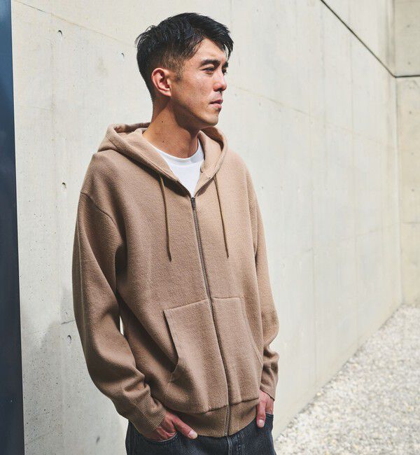 UNITED ARROWS green label relaxing「ウールミックス ジップ パーカー フーディ」|パーカー|