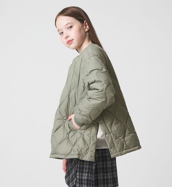 UNITED ARROWS green label relaxing「【別注】＜TAION＞ノーカラー ダウン / キッズ  140cm-150cm」|ダウン|