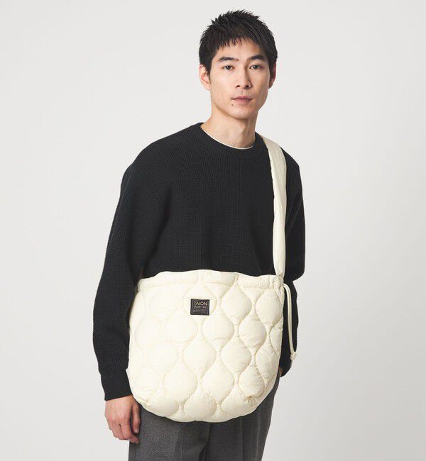 UNITED ARROWS green label relaxing「＜TAION＞ソフトシェル  ダウン ショルダーバッグ」|ショルダー・メッセンジャー|OFF WHITE