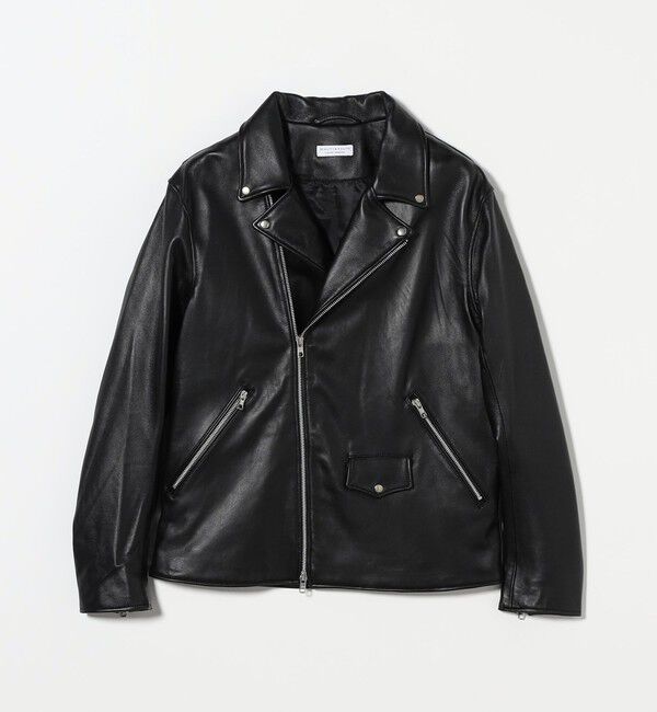 BEAUTY&YOUTH UNITED ARROWS「【WEB限定 WARDROBE SMART】 シープ ダブル ライダースジャケット」|ライダースジャケット|