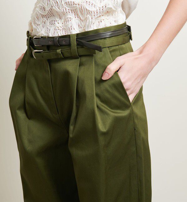 ATTISESSION「＜ATTISESSION＞ベルト 2タック ストレート パンツ」|その他|