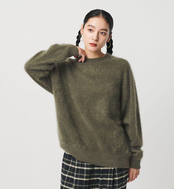 BEAUTY&YOUTH UNITED ARROWS「カシミヤ クルーネックニットプルオーバー」|ニット・セーター|OLIVE