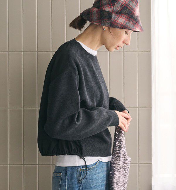 BEAUTY&YOUTH UNITED ARROWS「【WEB限定 Wardrobe DAILY MINIMAL】ドロスト ドッキングニットプルオーバー ウォッシャブル」|ニット・セーター|
