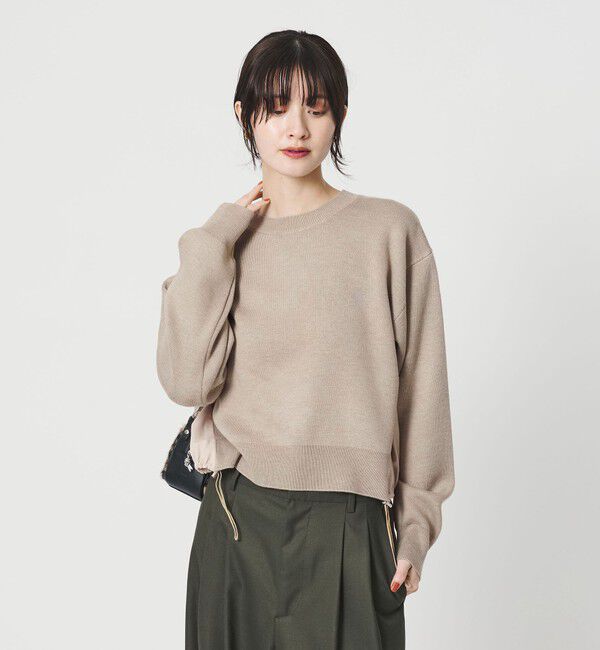BEAUTY&YOUTH UNITED ARROWS「【WEB限定 Wardrobe DAILY MINIMAL】ドロスト ドッキングニットプルオーバー ウォッシャブル」|ニット・セーター|