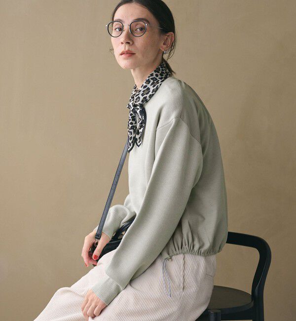 BEAUTY&YOUTH UNITED ARROWS「【WEB限定 Wardrobe DAILY MINIMAL】ドロスト ドッキングニットプルオーバー ウォッシャブル」|ニット・セーター|LIME