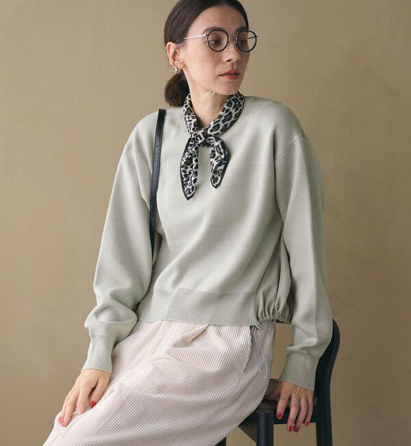 BEAUTY&YOUTH UNITED ARROWS「【WEB限定 Wardrobe DAILY MINIMAL】ドロスト ドッキングニットプルオーバー ウォッシャブル」|ニット・セーター|