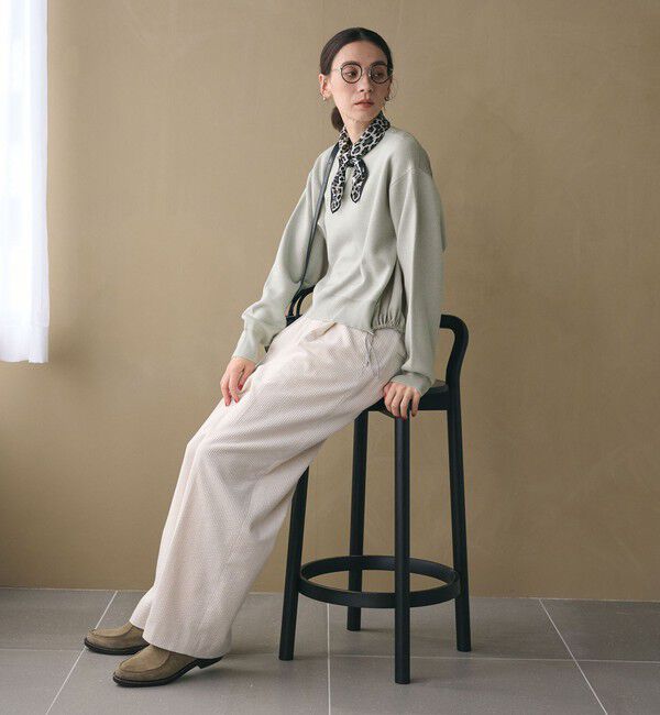 BEAUTY&YOUTH UNITED ARROWS「【WEB限定 Wardrobe DAILY MINIMAL】ドロスト ドッキングニットプルオーバー ウォッシャブル」|ニット・セーター|