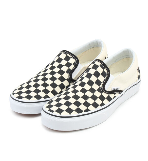 Ray BEAMS 「VANS / SLIP ON」|スニーカー|BLK/WHT CHK/WHT