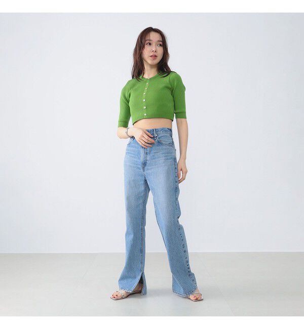 Demi-Luxe BEAMS 「AURALEE / GIZA HIGH GAUGE RIB KNIT SHORT CARDIGAN」|ニット・セーター|