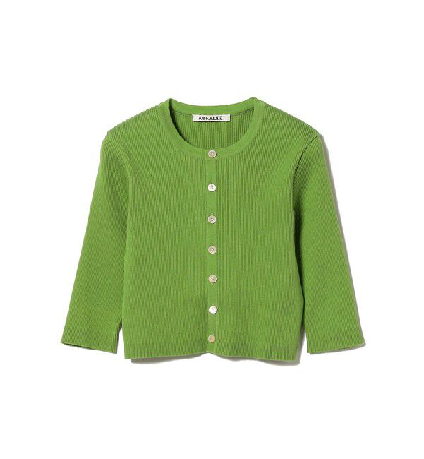Demi-Luxe BEAMS 「AURALEE / GIZA HIGH GAUGE RIB KNIT SHORT CARDIGAN」|ニット・セーター|