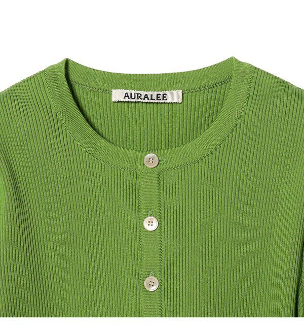 Demi-Luxe BEAMS 「AURALEE / GIZA HIGH GAUGE RIB KNIT SHORT CARDIGAN」|ニット・セーター|