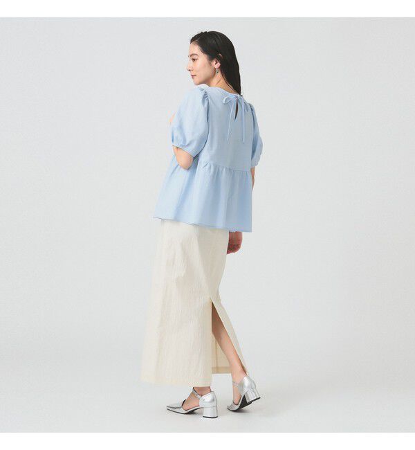 Ray BEAMS 「Ray BEAMS / ランタンスリーブ ギャザー ブラウス」|シャツ・ブラウス|