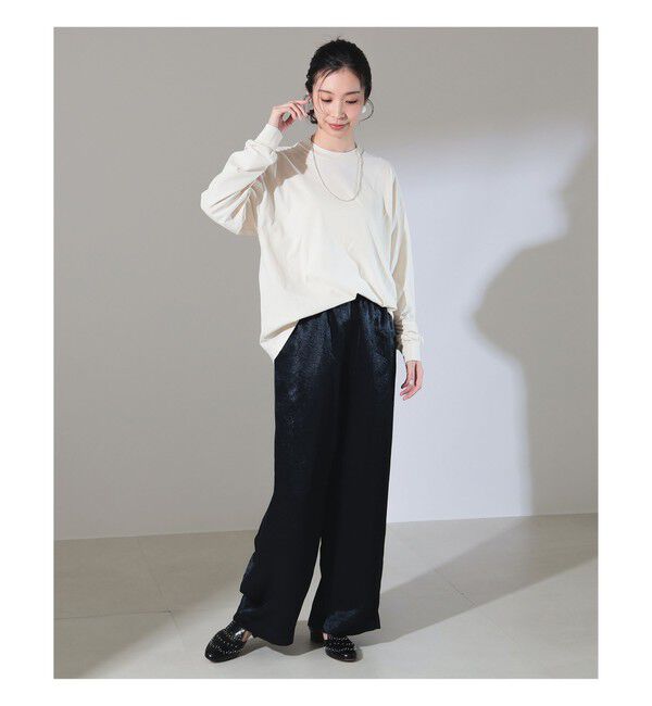 Demi-Luxe BEAMS 「ATON / オーバーサイズ ロングスリーブ Tシャツ」|Tシャツ・カットソー|