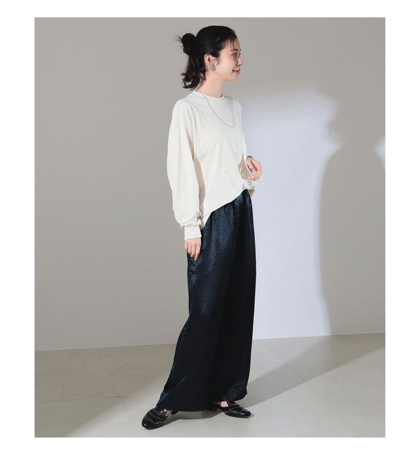 Demi-Luxe BEAMS 「ATON / オーバーサイズ ロングスリーブ Tシャツ」|Tシャツ・カットソー|