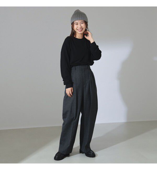 Demi-Luxe BEAMS 「ATON / オーバーサイズ ロングスリーブ Tシャツ」|Tシャツ・カットソー|