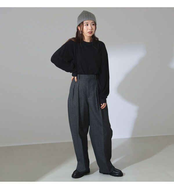 Demi-Luxe BEAMS 「ATON / オーバーサイズ ロングスリーブ Tシャツ」|Tシャツ・カットソー|